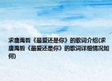 求唐禹哲《最愛還是你》的歌詞介紹(求唐禹哲《最愛還是你》的歌詞詳細情況如何)