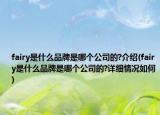 fairy是什么品牌是哪個公司的?介紹(fairy是什么品牌是哪個公司的?詳細情況如何)