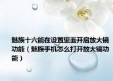 魅族十六能在設(shè)置里面開啟放大鏡功能（魅族手機怎么打開放大鏡功能）