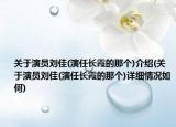 關(guān)于演員劉佳(演任長(zhǎng)霞的那個(gè))介紹(關(guān)于演員劉佳(演任長(zhǎng)霞的那個(gè))詳細(xì)情況如何)