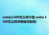 nokia(5300怎么樣介紹 nokia 5300怎么樣詳細情況如何)