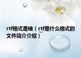 rtf格式是啥（rtf是什么格式的文件簡(jiǎn)介介紹）