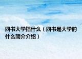 四書大學指什么（四書是大學的什么簡介介紹）