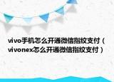 vivo手機怎么開通微信指紋支付（vivonex怎么開通微信指紋支付）