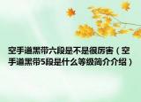 空手道黑帶六段是不是很厲害（空手道黑帶5段是什么等級(jí)簡(jiǎn)介介紹）