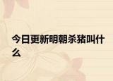 今日更新明朝殺豬叫什么