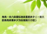 身高一米六體重標(biāo)準(zhǔn)體重是多少（一米六的身高體重多少為標(biāo)準(zhǔn)簡(jiǎn)介介紹）