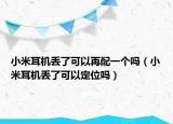 小米耳機丟了可以再配一個嗎（小米耳機丟了可以定位嗎）