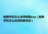 魅族手機(jī)怎么關(guān)閉鎖屏pay（魅族手機(jī)怎么關(guān)閉鎖屏音效）