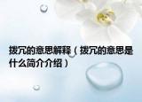 撥冗的意思解釋（撥冗的意思是什么簡介介紹）