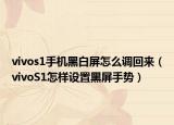 vivos1手機(jī)黑白屏怎么調(diào)回來（vivoS1怎樣設(shè)置黑屏手勢）