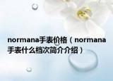 normana手表價(jià)格（normana手表什么檔次簡(jiǎn)介介紹）