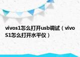 vivos1怎么打開usb調(diào)試（vivoS1怎么打開水平儀）