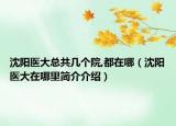沈陽醫(yī)大總共幾個院,都在哪（沈陽醫(yī)大在哪里簡介介紹）