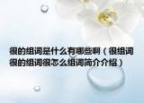 很的組詞是什么有哪些啊（很組詞很的組詞很怎么組詞簡介介紹）