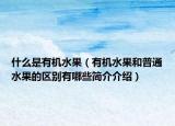 什么是有機(jī)水果（有機(jī)水果和普通水果的區(qū)別有哪些簡介介紹）