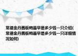 常德金丹醬板鴨最早是多少錢一只介紹(常德金丹醬板鴨最早是多少錢一只詳細情況如何)