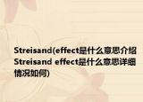 Streisand(effect是什么意思介紹 Streisand effect是什么意思詳細(xì)情況如何)
