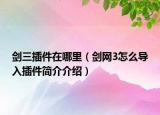 劍三插件在哪里（劍網(wǎng)3怎么導(dǎo)入插件簡(jiǎn)介介紹）