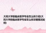 大同大學的臨床醫(yī)學專業(yè)怎么樣介紹(大同大學的臨床醫(yī)學專業(yè)怎么樣詳細情況如何)