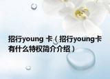 招行young 卡（招行young卡有什么特權(quán)簡(jiǎn)介介紹）