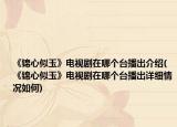 《錦心似玉》電視劇在哪個臺播出介紹(《錦心似玉》電視劇在哪個臺播出詳細情況如何)