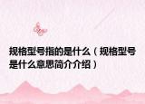 規(guī)格型號(hào)指的是什么（規(guī)格型號(hào)是什么意思簡(jiǎn)介介紹）