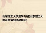 山東理工大學法學介紹(山東理工大學法學詳細情況如何)