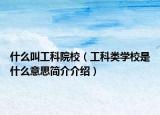 什么叫工科院校（工科類(lèi)學(xué)校是什么意思簡(jiǎn)介介紹）
