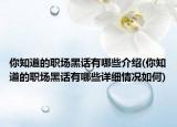 你知道的職場黑話有哪些介紹(你知道的職場黑話有哪些詳細情況如何)