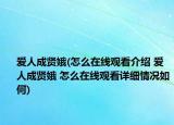 愛人成賢娥(怎么在線觀看介紹 愛人成賢娥 怎么在線觀看詳細情況如何)