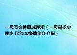 一尺怎么換算成厘米（一尺是多少厘米 尺怎么換算簡介介紹）