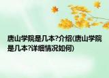 唐山學(xué)院是幾本?介紹(唐山學(xué)院是幾本?詳細(xì)情況如何)