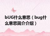 bUG什么意思（bug什么意思簡(jiǎn)介介紹）