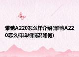 騅馳A220怎么樣介紹(騅馳A220怎么樣詳細情況如何)