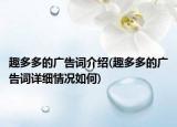 趣多多的廣告詞介紹(趣多多的廣告詞詳細(xì)情況如何)