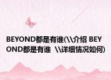 BEYOND都是有誰(\介紹 BEYOND都是有誰  \詳細情況如何)