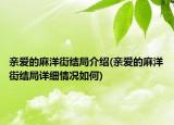 親愛的麻洋街結(jié)局介紹(親愛的麻洋街結(jié)局詳細(xì)情況如何)