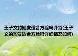 王子文的短發(fā)適合方臉嗎介紹(王子文的短發(fā)適合方臉嗎詳細(xì)情況如何)