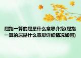 屈指一算的屈是什么意思介紹(屈指一算的屈是什么意思詳細(xì)情況如何)