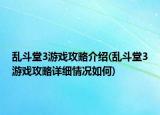 亂斗堂3游戲攻略介紹(亂斗堂3游戲攻略詳細(xì)情況如何)