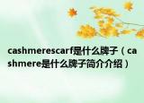 cashmerescarf是什么牌子（cashmere是什么牌子簡介介紹）