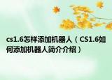 cs1.6怎樣添加機器人（CS1.6如何添加機器人簡介介紹）
