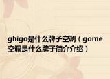ghigo是什么牌子空調(diào)（gome空調(diào)是什么牌子簡(jiǎn)介介紹）