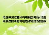 馬浚偉演過的所有電視劇介紹(馬浚偉演過的所有電視劇詳細(xì)情況如何)