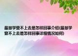 最慧學(xué)登不上去是怎樣回事介紹(最慧學(xué)登不上去是怎樣回事詳細(xì)情況如何)