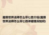 魔獸世界法師怎么帶匕首介紹(魔獸世界法師怎么帶匕首詳細(xì)情況如何)