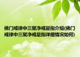 佛門戒律中三聚凈戒是指介紹(佛門戒律中三聚凈戒是指詳細(xì)情況如何)