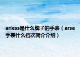 ariess是什么牌子的手表（arsa手表什么檔次簡介介紹）