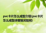 pvc卡片怎么成型介紹(pvc卡片怎么成型詳細(xì)情況如何)